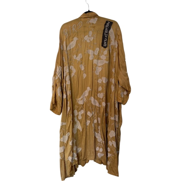 Magnolia Pearl Bird Vijji Kimono Mustard Yellow long Cardigan Boho CottageCore - Picture 7 of 9